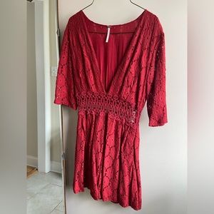 Free People floral lace dress